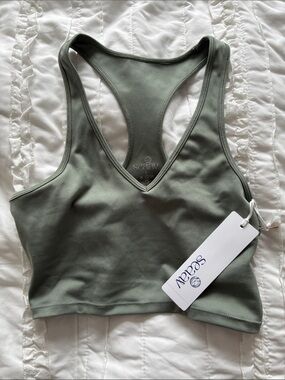 NWT Seaav olive green tank top size Small